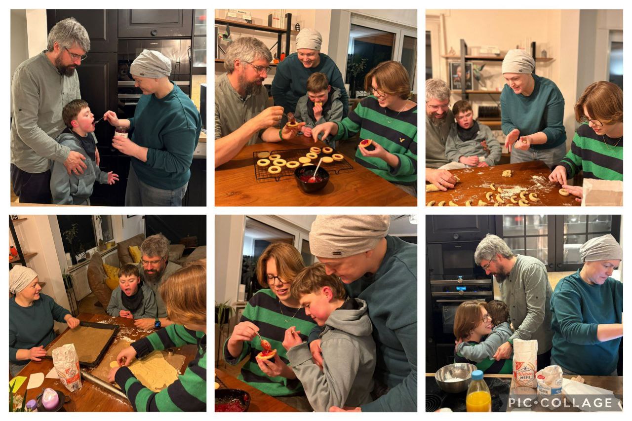 Ole beim Backen von weihnachtsgebäck